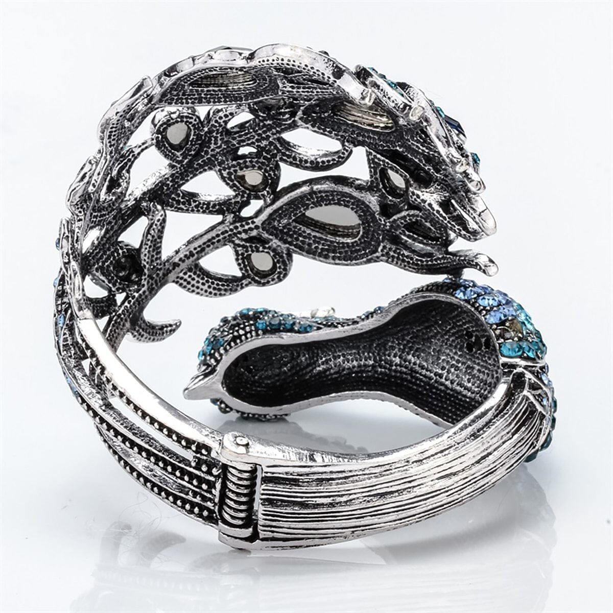 Peacock Crystal Rhinestone Bangle Cuff JewelryJewelry Set