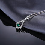 Elegant Drop Emerald Pendant - 925 Sterling SilverPendant