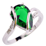 Emerald Quartz 925 Silver RingRing6