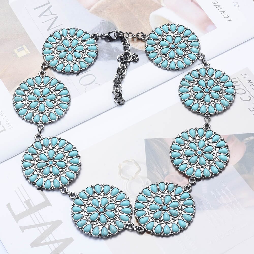 Summer Fashion Round-Shaped Turquoise NecklaceNecklace1