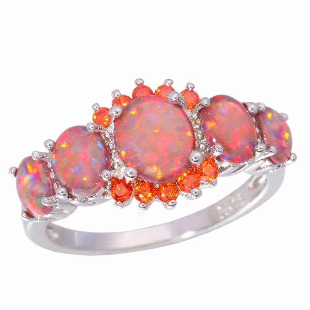 Opal Perry Mexican Fire Opal Garnet Silver Ring AtPerrys – AtPerry's Healing Crystals