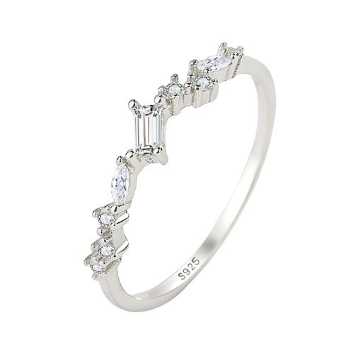 Rectangle Crystal Zircon RingRing