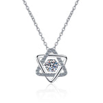 Diamond Hexagram Pendant Necklace - 925 Sterling SilverNecklace
