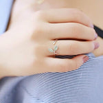 Green Opal Leaves Ring - 925 Sterling SilverRing