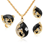 Luxury Crystal Peacock Jewelry SetJewelry SetF1184 black