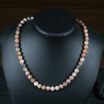 Natural Stone Meditation Beads NecklaceNecklaceCherry Blossom Pink