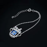 Fashion Ice Cold Drink 3.1ct Blue Sapphire Gemstone Bracelet - 925 Sterling SilverBracelet