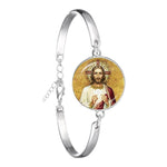 Our Lady of Guadalupe WWJD Glass Dome BraceletBracelet17