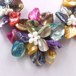 Colorful Puka Shell Pearl Bead NecklaceNecklace