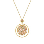 Promise Open Circle Crystals Pendant Necklace