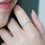 Heart-Shaped Aquamarine Ring - 925 Sterling SilverRing