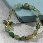 Green Aventurine Stone Oval Beads Charm Stretchy BraceletBracelet