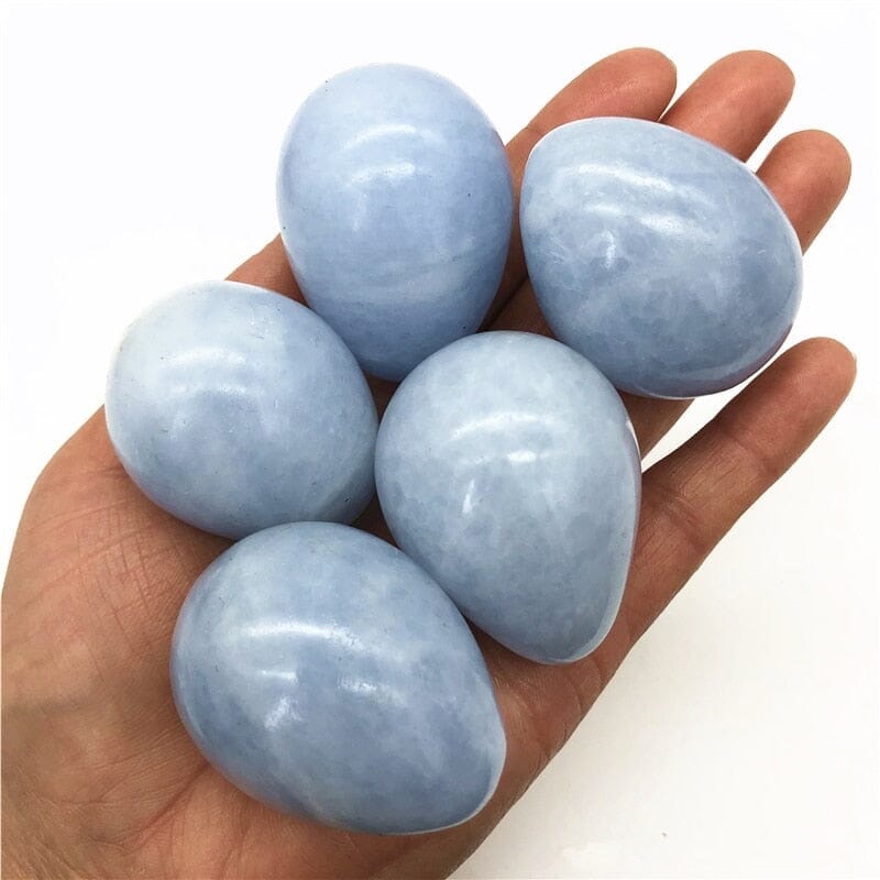 Blue Celestine Polished Stone Yoni EggYoni Eggs