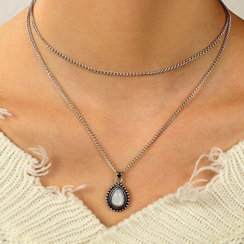 Opal Vintage Necklaces ChokerNecklace