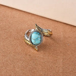 Trendy Finger Turquoise Gemstone Fashion RingRing