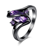 Purple Sapphire Black Gold RingRing
