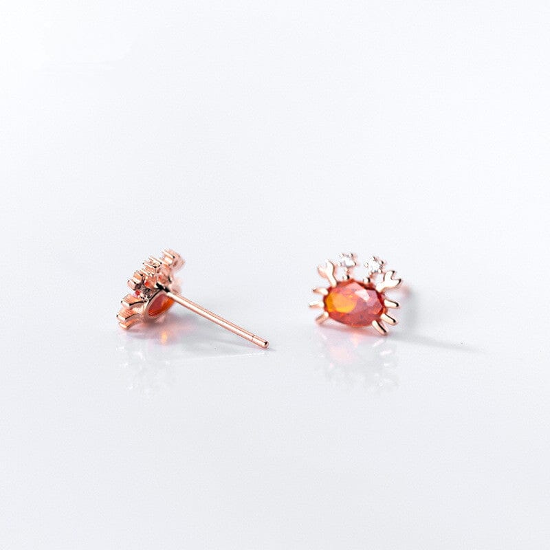 Crab Fire Opal Stud EarringsEarringsGold
