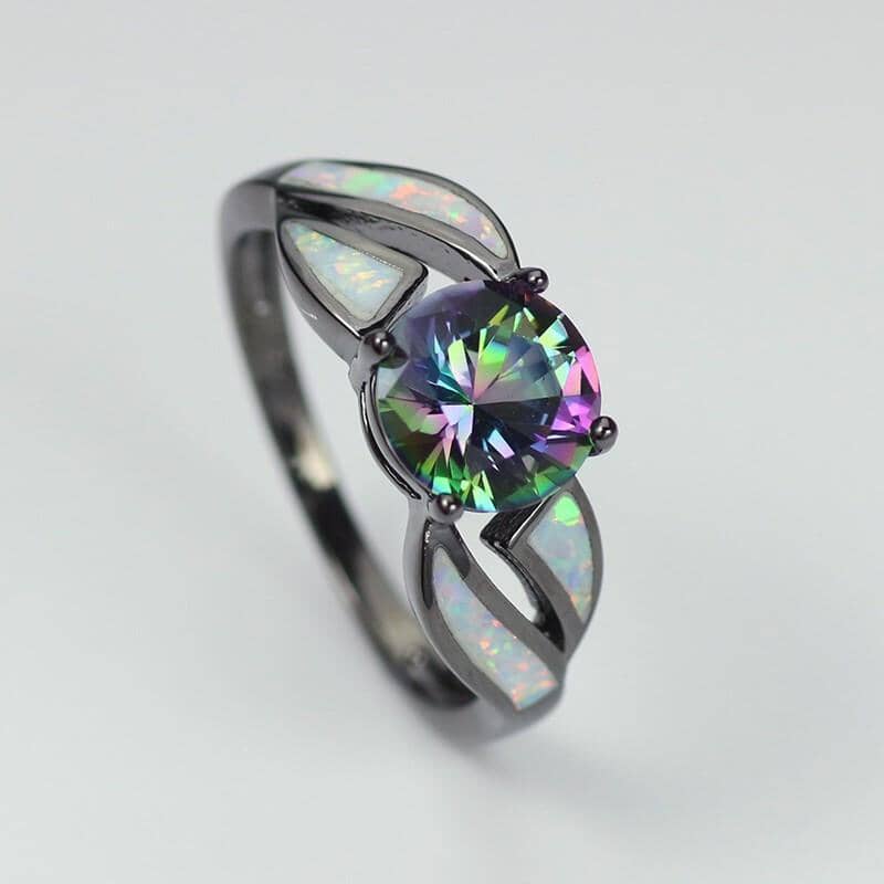 Rainbow Topaz Fire Opal RingRing