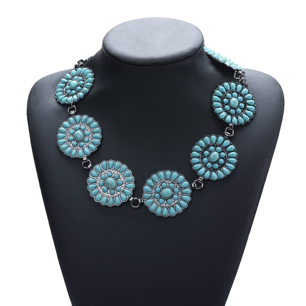 Summer Fashion Round-Shaped Turquoise NecklaceNecklace
