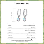 Opal Heart Vintage Simple Twist Earrings - 925 Sterling SilverEarrings