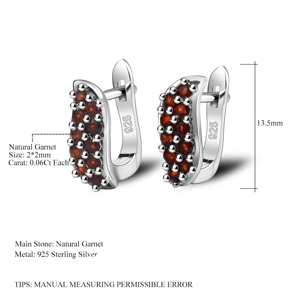 Pomegranate Granules Garnet Earring Jackets - 925 Sterling SilverEarrings