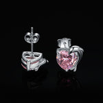 Love Heart Dolphin 5.8ct Pink Morganite Stud Earrings - S925 Sterling SilverEarrings