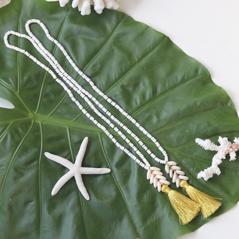 Natural Puka Shell Beads Beach Necklace – AtPerry's Healing Crystals