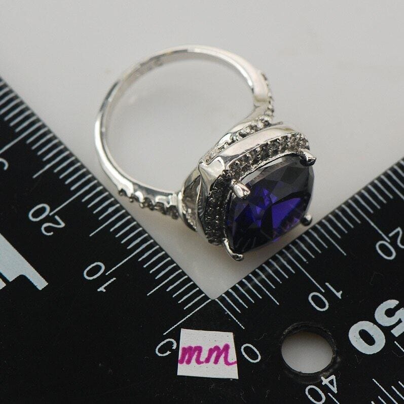 Lovely Uniquely Made Sapphire CZ Fashion Ring - 925 Sterling SilverRing