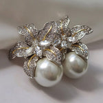 Gorgeous Flower Imitation Pearl EarringsEarrings
