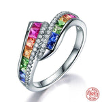 Fashion Charm Crystal Zircon Ring - 925 Sterling SilverRing