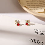 Mouse Shape Exquisite Fashion Ruby Stone Stud EarringsEarrings