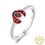 Cute Coccinella Natural Garnet Ring - 925 Sterling SilverRing5