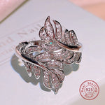 Princess Feather Design Ring - 925 Sterling SilverRing