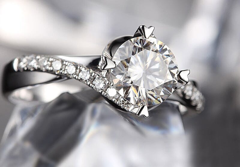 Luxury Round Lab Diamond Ring - 925 Sterling SilverRing