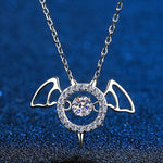 Bat Brilliant Diamond Necklace - 925 Sterling SilverNecklace