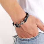 WWJD Anchor Multi-layers Stitching Religions BraceletBracelet