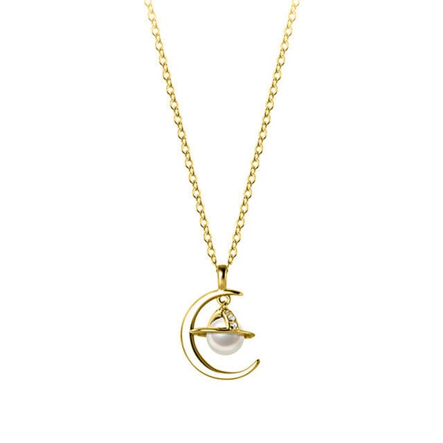 Synthesis Pearl Universe Necklace - 925 Sterling SilverNecklaceGold