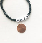 WWJD Black and White Religious BraceletBracelet