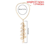 2022 Trendy Summer Beach Hawaii Long Puka Shell Tassel NecklaceNecklace