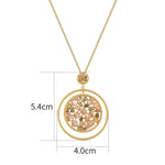 Promise Open Circle Crystals Pendant Necklace