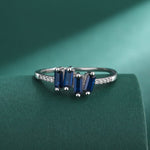 Fashion Shine Like a Star Sapphire Ring - Genuine 925 Sterling SilverRing