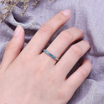 Blue White Fire Opal Promise RingRing