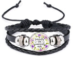 Scriptures Proverbs Charm Leather Wrap Bangle BraceletBracelet4