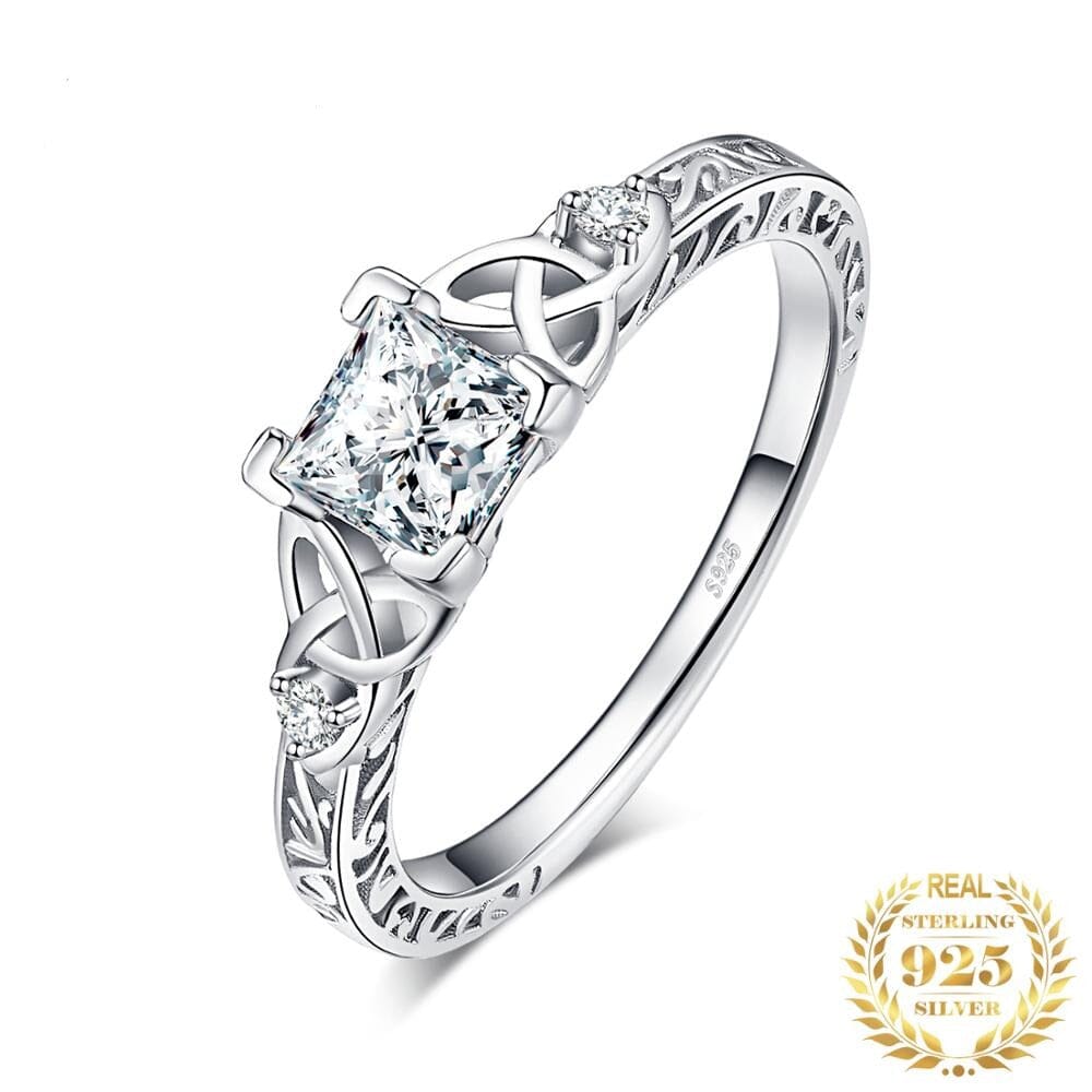 Vintage Celtic Knot Diamond Ring - 925 Sterling SilverRing9