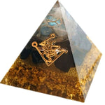 Orgone Pyramid Obsidian Natural CrystalHome Decor4cm