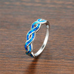 Blue Fire Opal Infinity RingRing