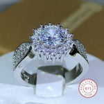 Dazzling Classic Many Prong Main White Zircon Ring - 925 Sterling SilverRing6White