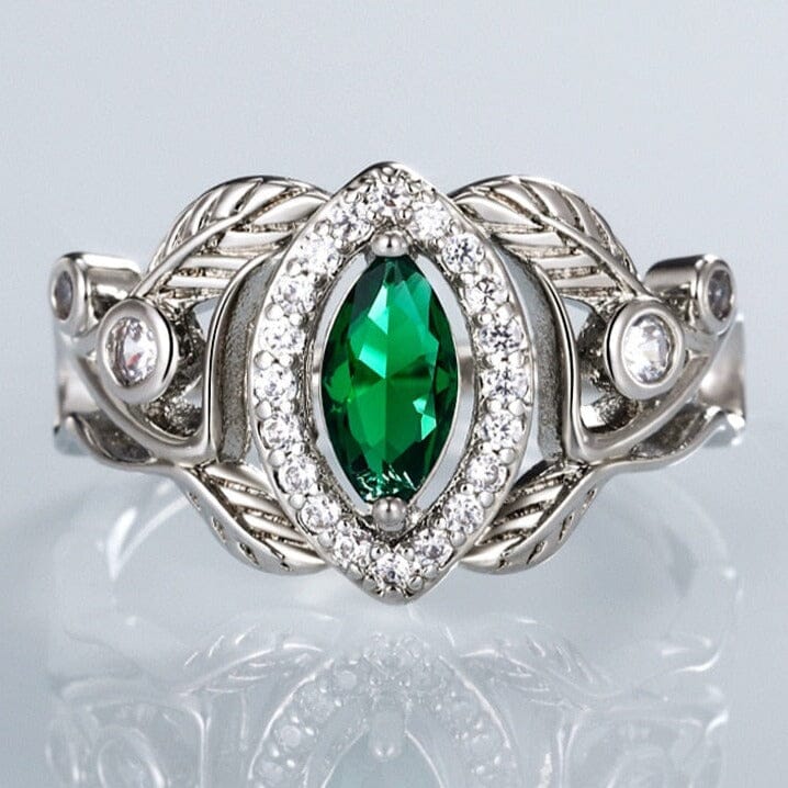 Novelty Classic Emerald Ring - 925 Sterling SilverRing