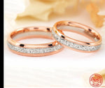 Promise Love Rose Gold Couple Ring - 925 Sterling SilverRing