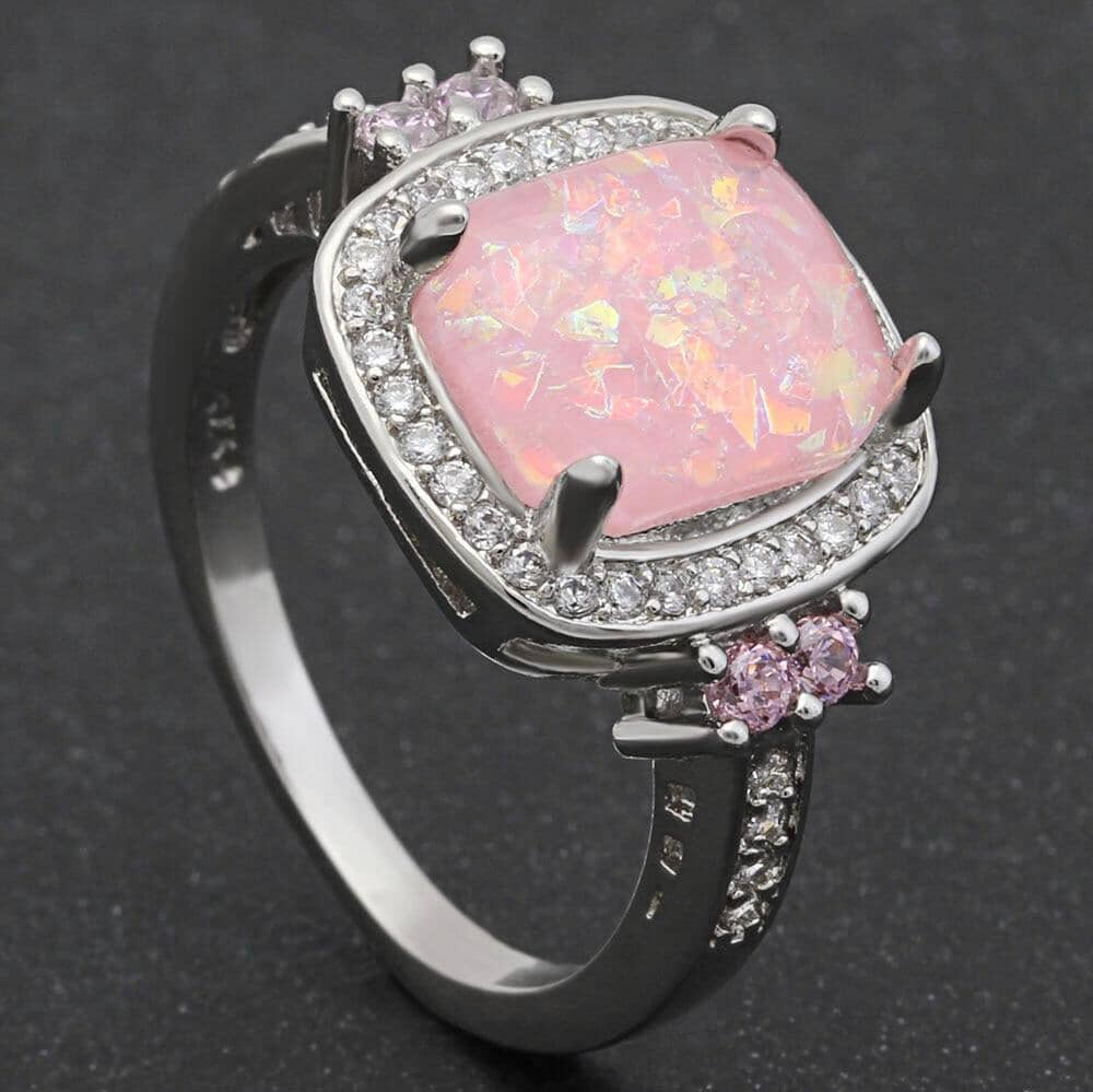 Pink Fire Opal Zircon RingRing